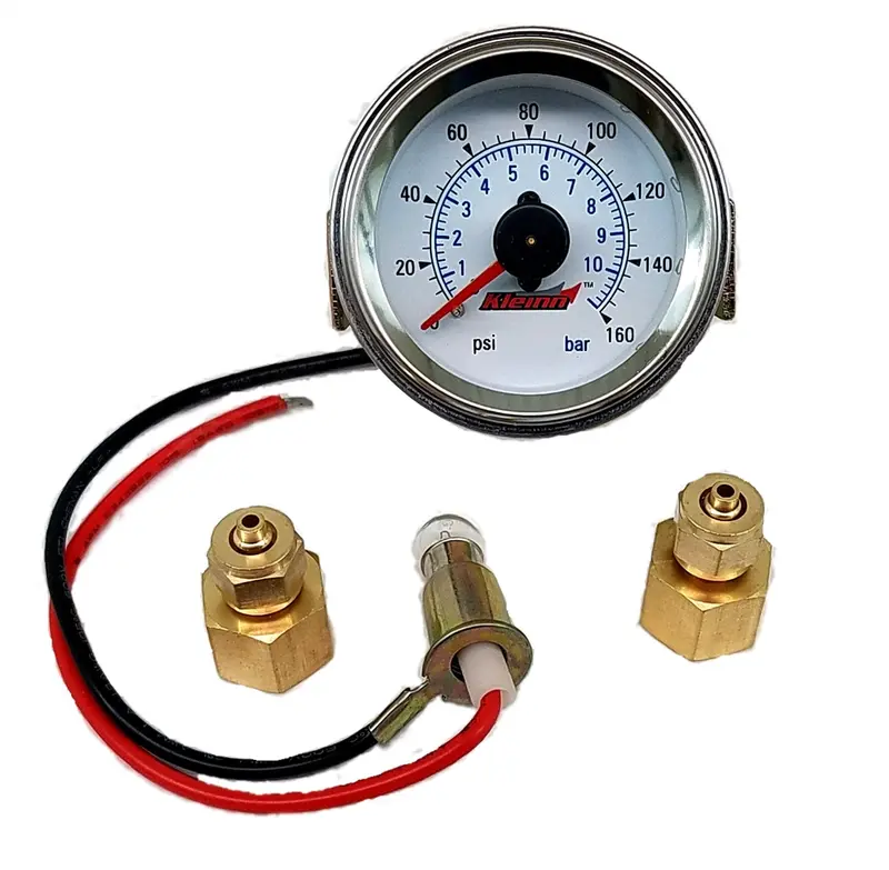 Kleinn Automotive Air Horns 1023 Analog Air Pressure Gauge 1