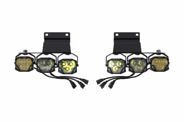 Morimoto 4Banger Triple Fog Brackets And Harness Kit Only Fits 10-14 Raptor 1