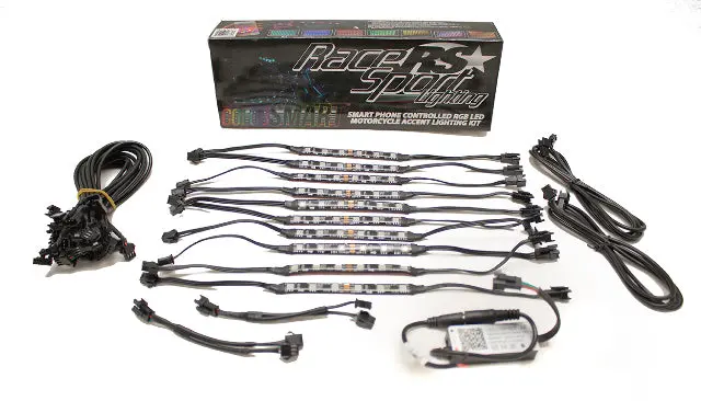 Race Sport Rsmkcs Colorsmart Rgb Smartphone Controlled Led Motorcycle Kit 1