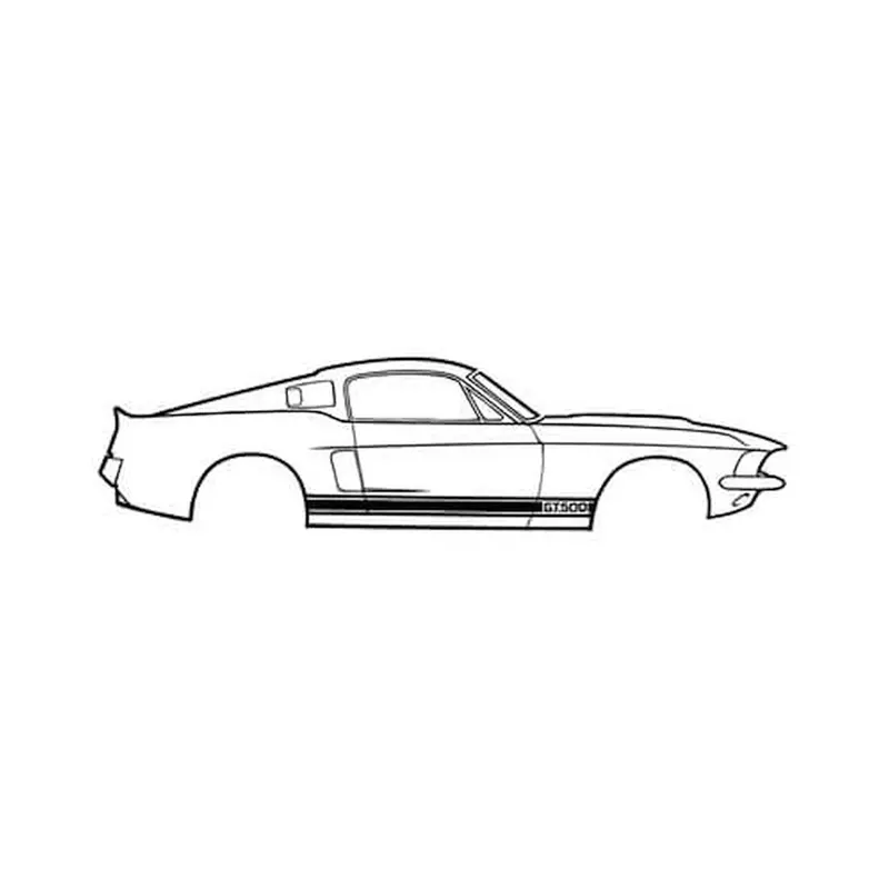 Scott Drake S2ms-16224-B Gt350 Stripe Kit Fits 66-68 Mustang 1
