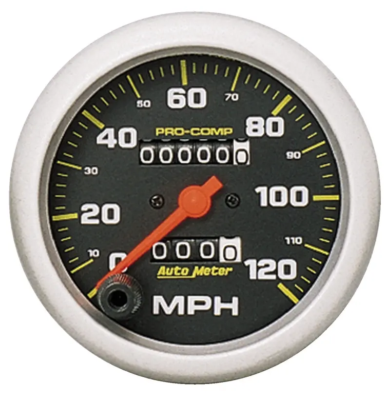 Autometer 5152 Mechanical Speedometer – 3-3/8-Inch Dial, 120 Mph Range, Pro-Comp Series 1