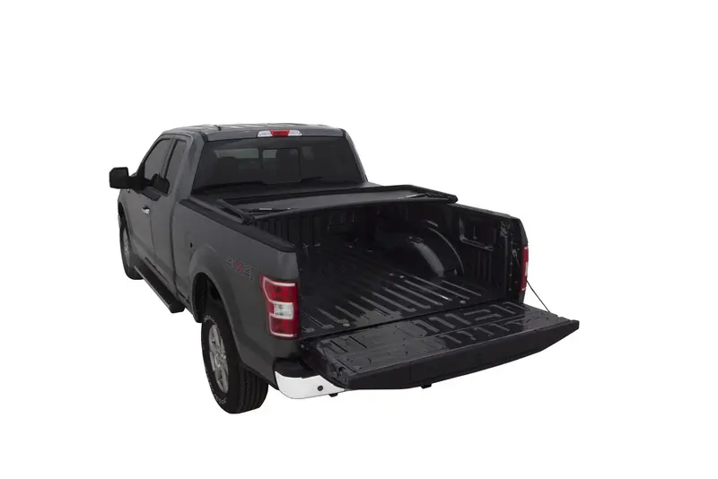 Lund Genesis™ Tri-Fold Tonneau Cover — Premium Black Leather-Texture Finish 1