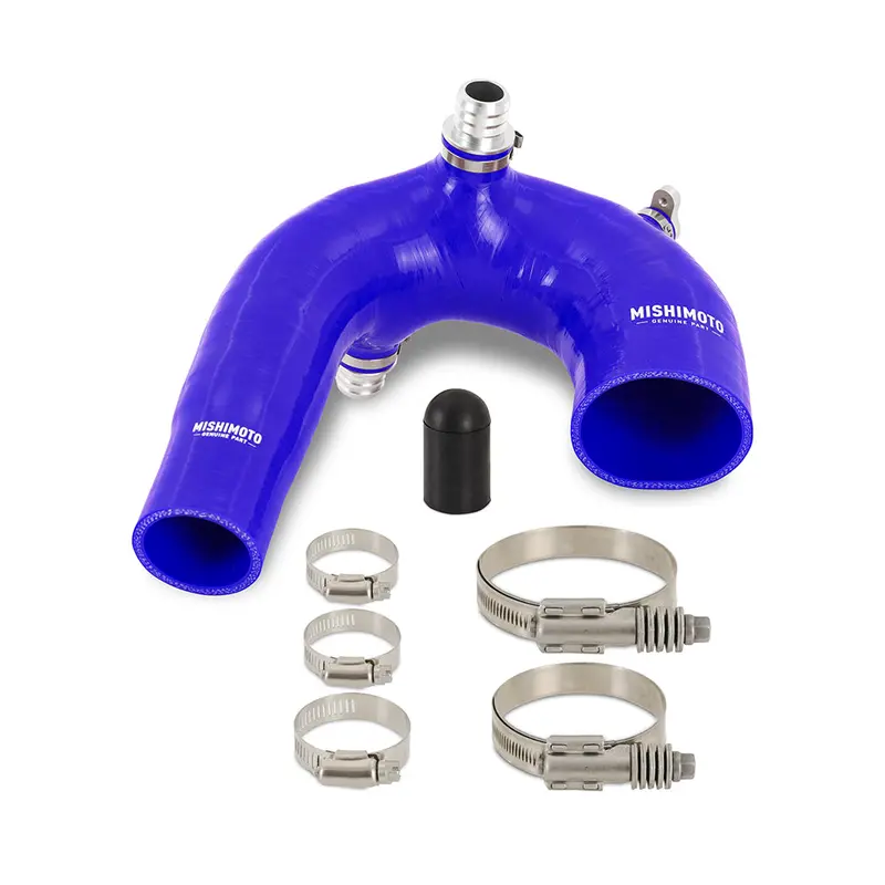 Mishimoto Mmhose-Rzr-16Aibl Silicone Intake J-Tube – Blue, Designed For Polaris Rzr Xp Turbo (2016 And Newer) 1
