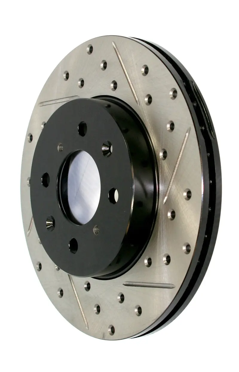Stoptech 127.62154R Front Right Sport Drilled And Slotted Brake Rotor 1