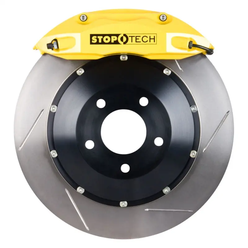 Stoptech 83.137.4700.81 Stoptech Big Brake Kit; Yellow Caliper; Drilled Two-Piece Rotor; Front 1