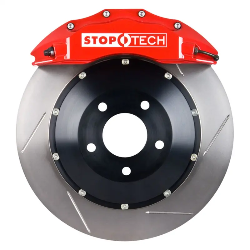Stoptech Big Brake Kit – Front, Red Calipers With Two-Piece Slotted Rotors (83.137.6700.71) 1