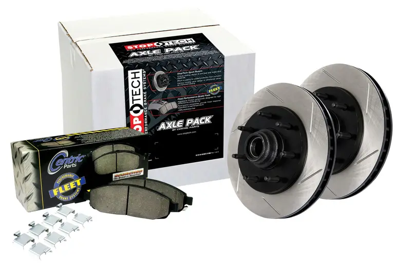 Stoptech Truck Front Brake Kit – Slotted Rotors & Performance Pads (Axle Pack) 1